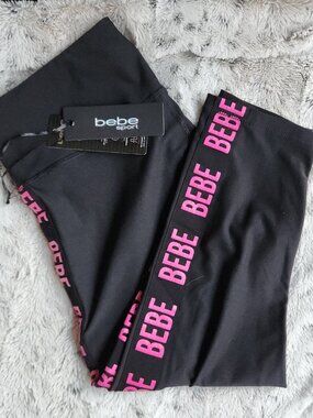 Bebe Sport Capri Leggings in Black